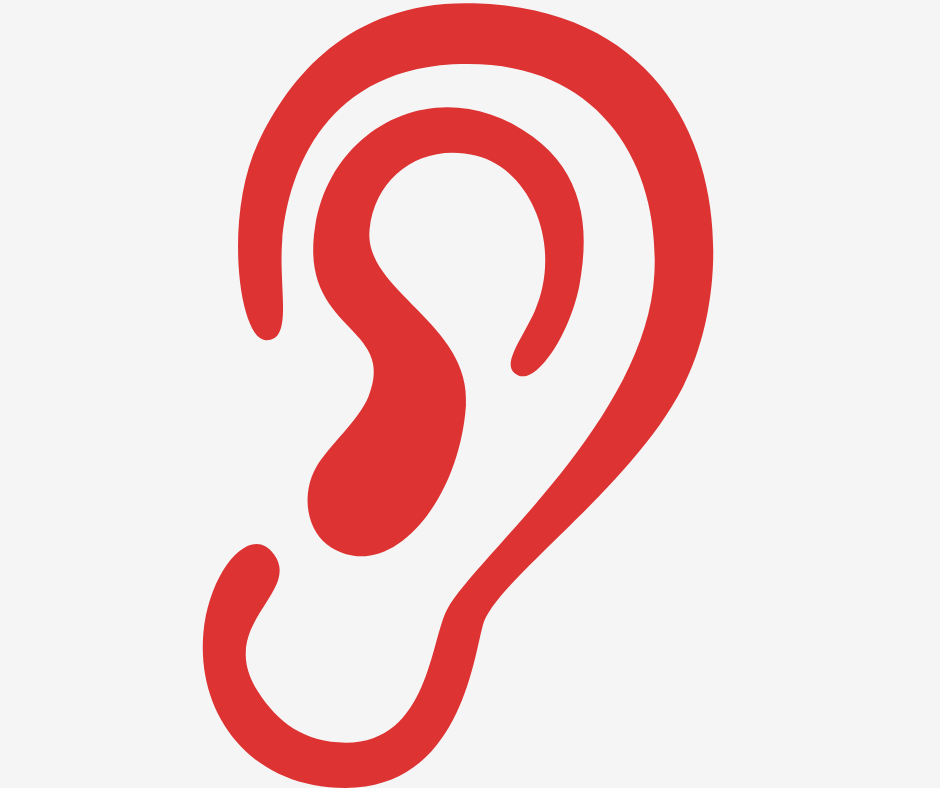 Ear health icon of an ear